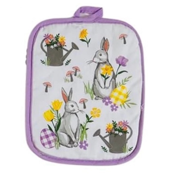 Easter Bunny Pot Holder and Oven Mitt - Picture 2 of 10